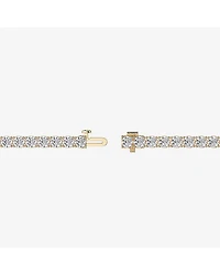 F / Vs2) Womens 10 Ct.T.W. Lab Grown White Diamond 14K Gold Over Silver / Inch Tennis Bracelet