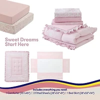 Sweet Home Collection™ Floral 4-Piece Nursery Baby Crib Bedding Set