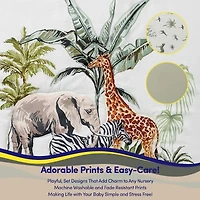 Sweet Home Collection Wild Safari 4 Piece Nursery Baby Crib Bedding Set
