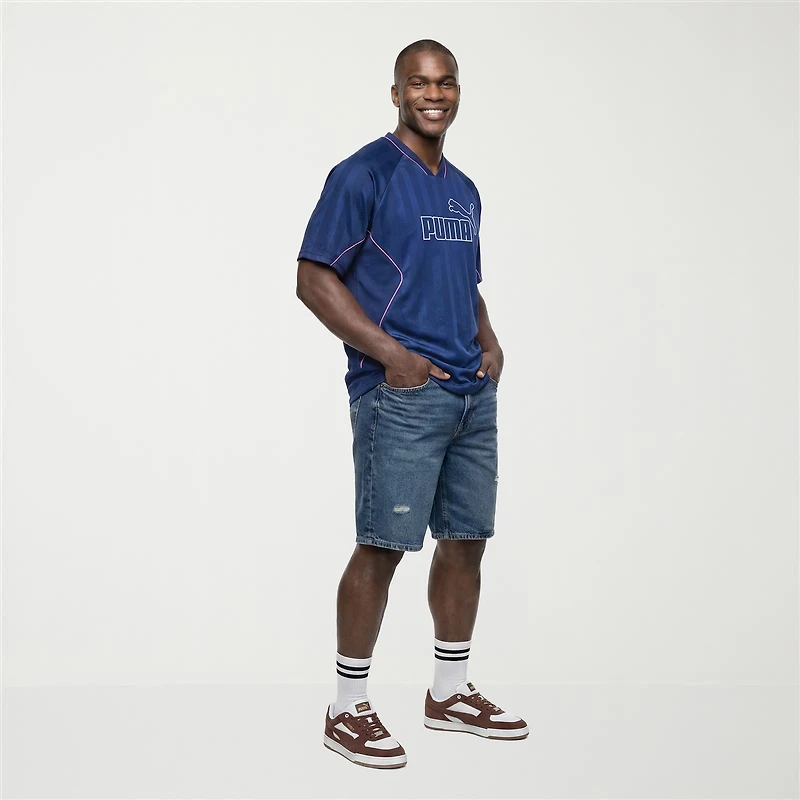PUMA Sport Jersey Mens V Neck Short Sleeve Moisture Wicking Big and Tall