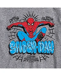 Brand New Day Peter Parker Mens Crew Neck Short Sleeve Regular Fit Spiderman Big and Tall Graphic T-Shirt
