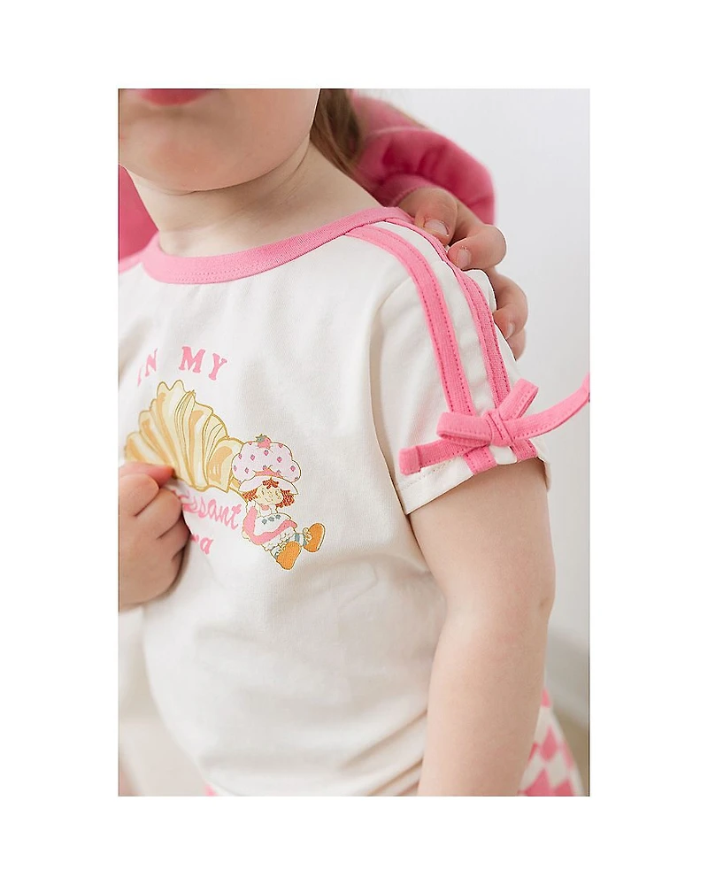 Grayson Little Toddler Girls Crew Neck Short Sleeve Relaxed Fit Strawberry Shortcake Graphic T-Shirt
