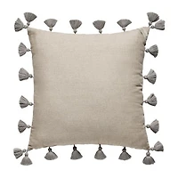 spartina 449 Jonas Hundred Embroidered With Tassels Square Throw Pillow