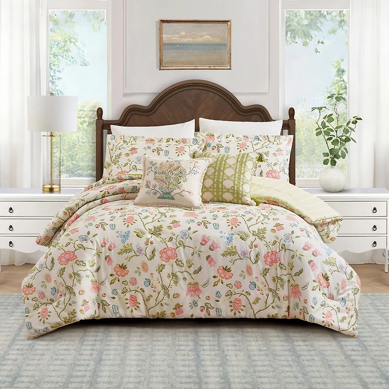 spartina 449 Sugar Mill Embroidered Basketweave Square Throw Pillow