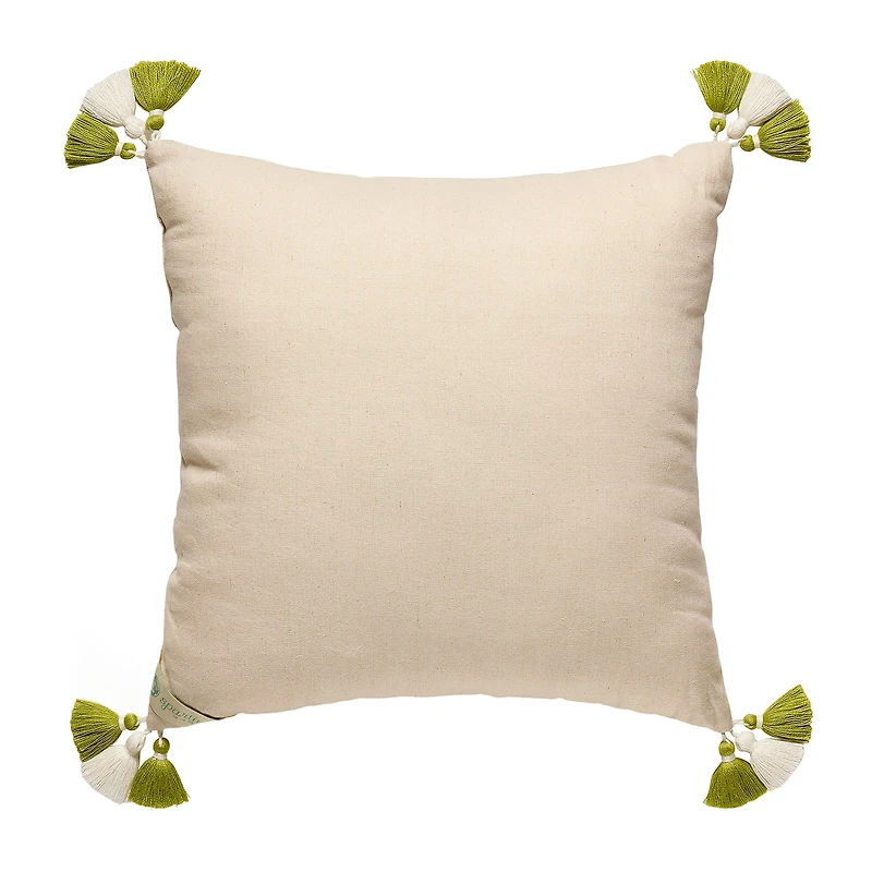 spartina 449 Sugar Mill Embroidered Basketweave Square Throw Pillow