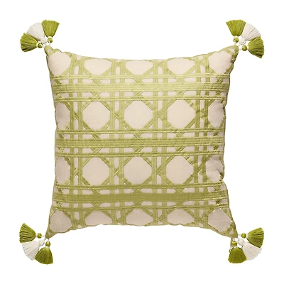 spartina 449 Sugar Mill Embroidered Basketweave Square Throw Pillow