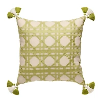 spartina 449 Sugar Mill Embroidered Basketweave Square Throw Pillow