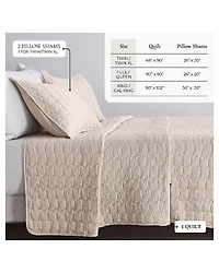 Linery Gauze Wave Stitched Easy Care Quilt Set