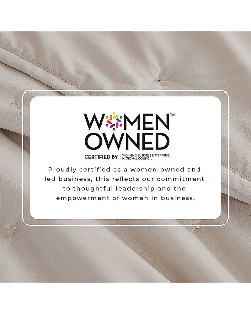 Linery Solid Dot-Stitched Easy Care Quilt Set
