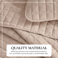 Linery Seersucker Box-Stitched Easy Care Quilt Set