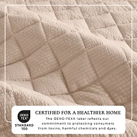 Linery Seersucker Box-Stitched Easy Care Quilt Set