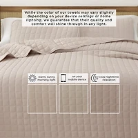 Linery Seersucker Box-Stitched Easy Care Quilt Set