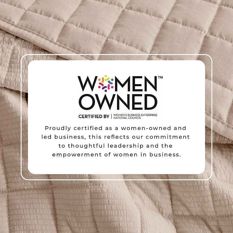 Linery Seersucker Box-Stitched Easy Care Quilt Set