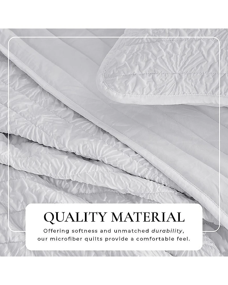 Linery Diamond Textured Easy Care Quilt Set