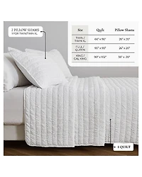 Linery Diamond Textured Easy Care Quilt Set