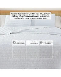 Linery Diamond Textured Easy Care Quilt Set