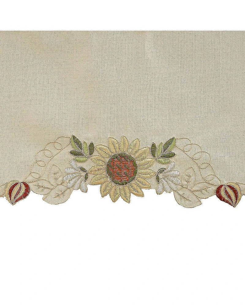 Sweet Home Collection Sunflower 2-pc. Rod Pocket Window Tier