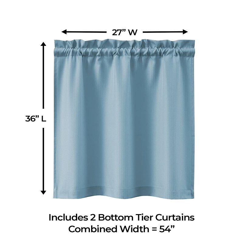 Sweet Home Collection Ripcord 2-pc. Rod Pocket Window Tier