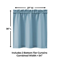 Sweet Home Collection Ripcord 2-pc. Rod Pocket Window Tier