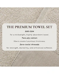 Linery Ultra-Soft Cotton And Linen-Like Bordered 6-pc. Quick Dry Bath Towel Set