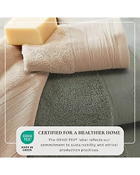 Linery Ultra-Soft Cotton And Linen-Like Bordered 6-pc. Quick Dry Bath Towel Set