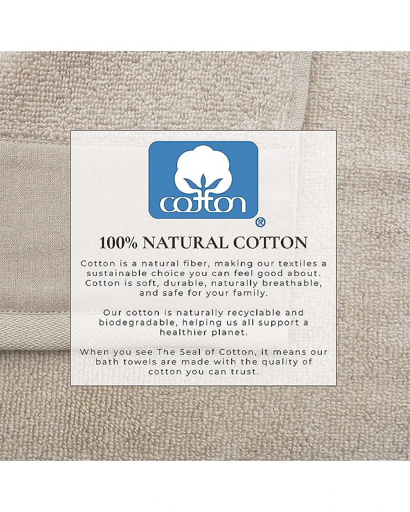Linery Ultra-Soft Cotton And Linen-Like Bordered 6-pc. Quick Dry Bath Towel Set