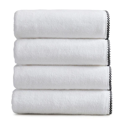 Linery Cotton And Decorative Bordered -pc. Quick Dry Bath Towel Set