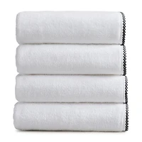 Linery Cotton And Decorative Bordered 4-pc. Quick Dry Bath Towel Set