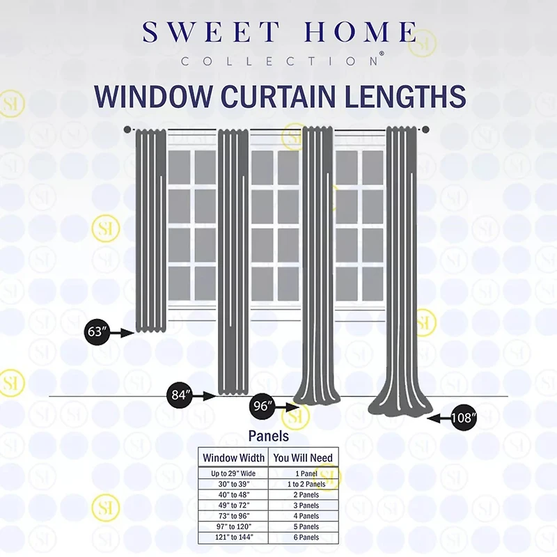 Sweet Home Collection Hopewell Old World Style Floral Lace Rod Pocket Sheer Single Curtain Panel