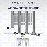 Sweet Home Collection Hopewell Old World Style Floral Lace Rod Pocket Sheer Single Curtain Panel