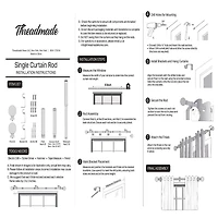Florence 1-Inch Adjustable Decorative Single Curtain Rod with Stacked Square Finials