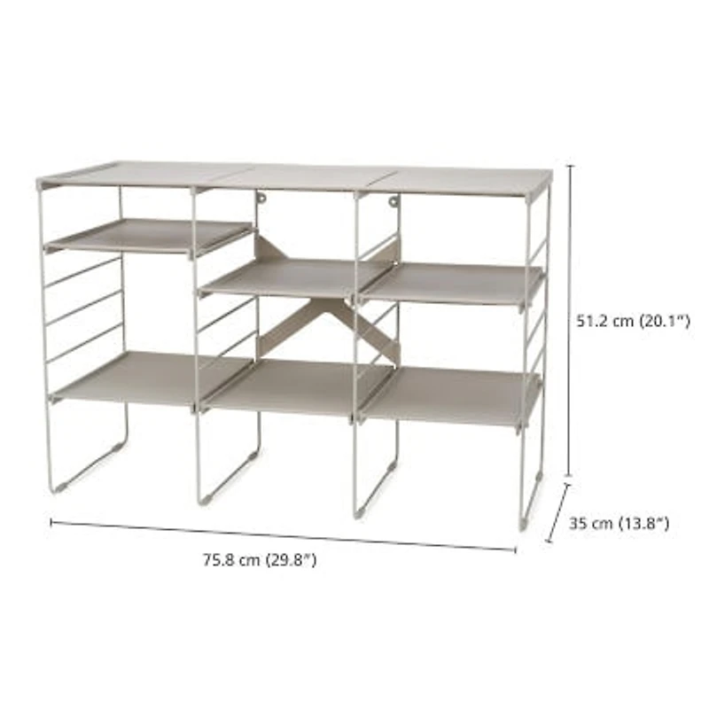 Joseph Joseph Level Plus Adjust Stackable 12-Compartment 12-Shelf Shoe Rack