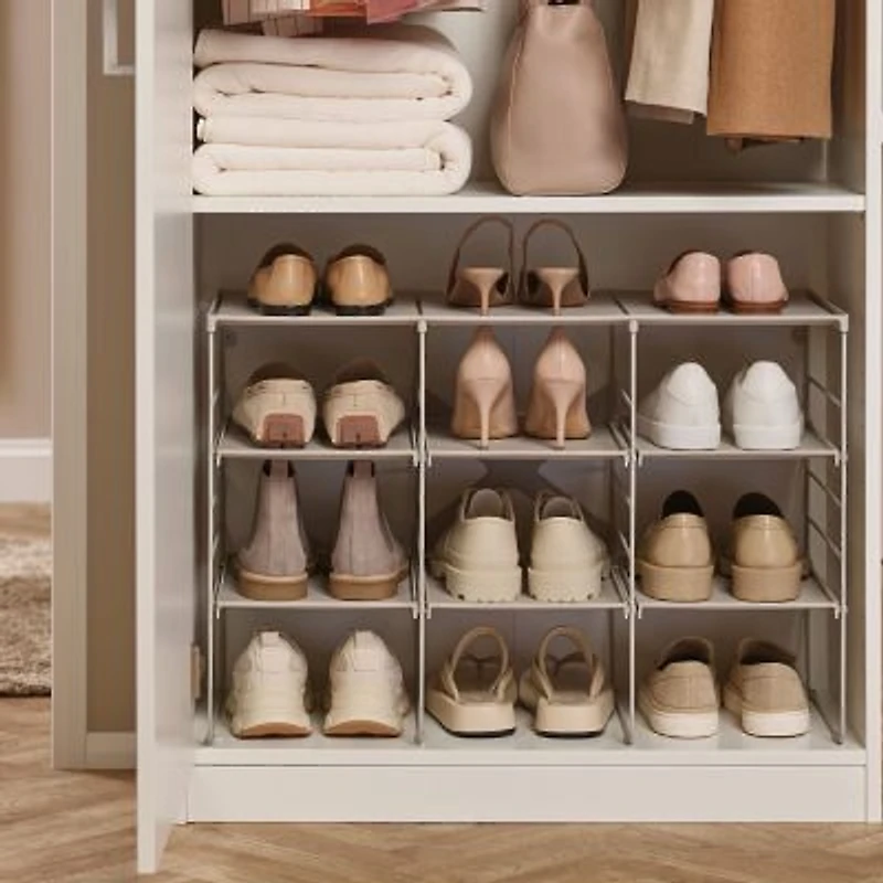 Joseph Joseph Level Plus Adjust Stackable 12-Compartment 12-Shelf Shoe Rack