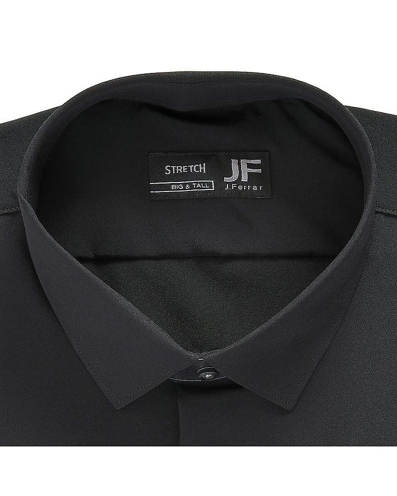 J. Ferrar Mens Big & Tall 360 Stretch Regular Fit Easy Care Fabric Long Sleeve Dress Shirt
