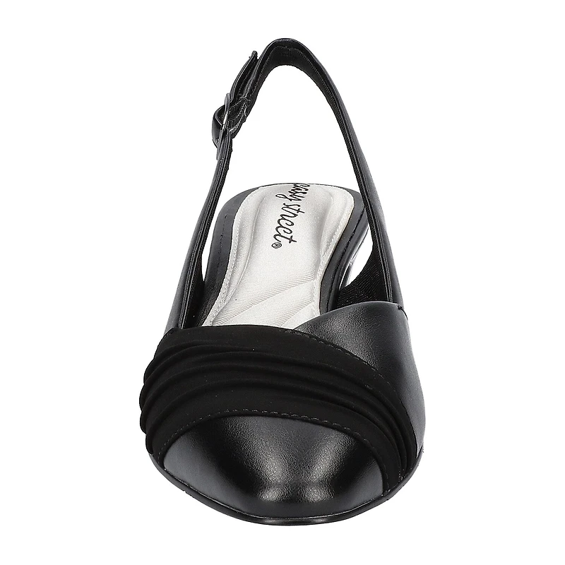 Easy Street Bates Womens Round Block Heel Pumps