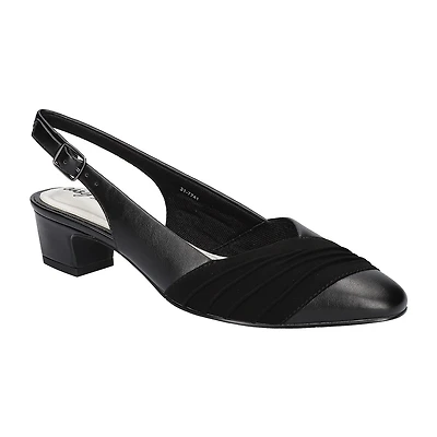 Easy Street Bates Womens Round Block Heel Pumps