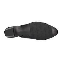 Easy Street Bates Womens Round Block Heel Pumps