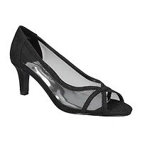 Easy Street Picaboo Womens Round Open Toe Stiletto Heel Pumps