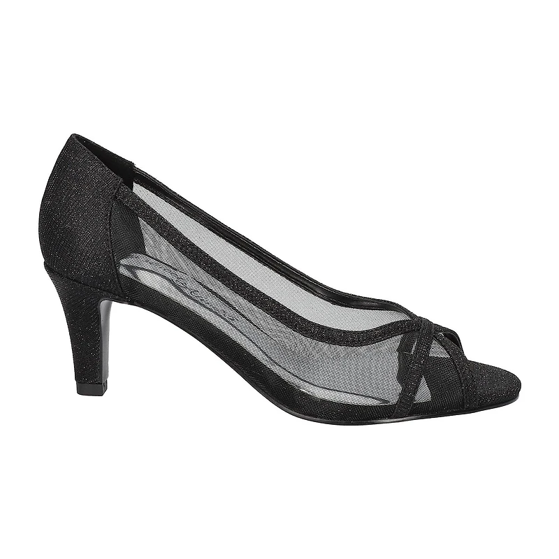 Easy Street Picaboo Womens Round Open Toe Stiletto Heel Pumps