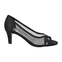 Easy Street Picaboo Womens Round Open Toe Stiletto Heel Pumps