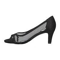 Easy Street Picaboo Womens Round Open Toe Stiletto Heel Pumps