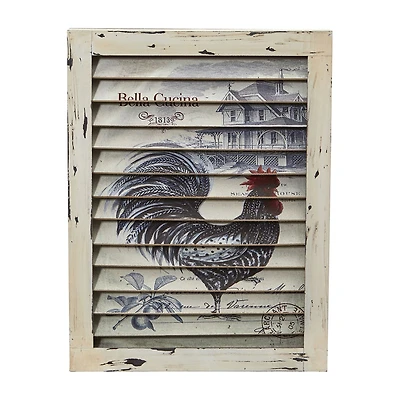 Rooster Window Shutter Wall Decor
