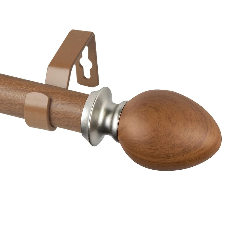 Rod Desyne Ovate Faux Wood 1 Adjustable Curtain