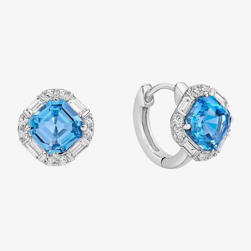 Gemstone Sterling Silver 11mm Stud Earrings