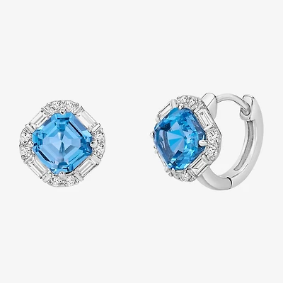 Gemstone Sterling Silver 11mm Stud Earrings