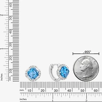 Gemstone Sterling Silver 11mm Stud Earrings