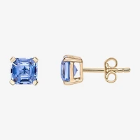 Gemstone 10K Gold 5.5mm Stud Earrings