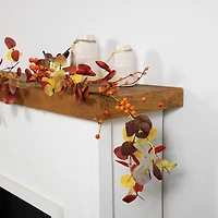 Northlight Berries Leaves Unlit Christmas Indoor Garland