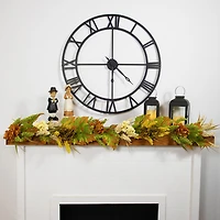 Northlight Flowers With Wheat Unlit Christmas Indoor Garland