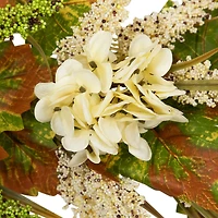 Northlight Flowers With Wheat Unlit Christmas Indoor Garland